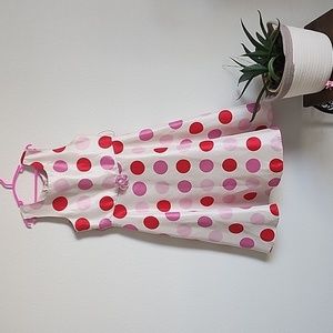 Pink polka-dot youth dress